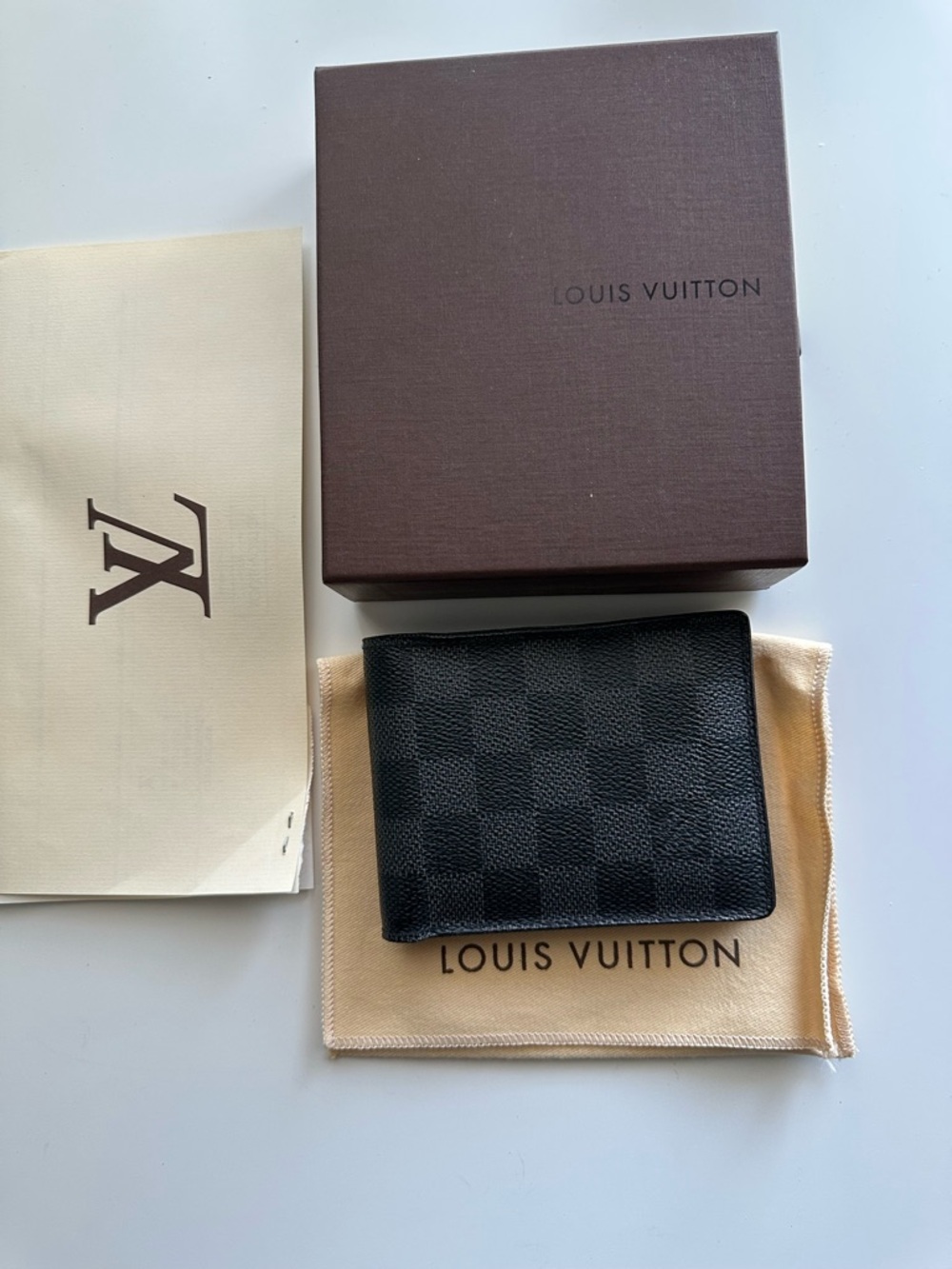 Louis Vuitton Black Damier Graph Men's Bi-Fold Wallet